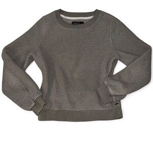 Abercrombie & Fitch Textured Gray Crew Neck Sweater